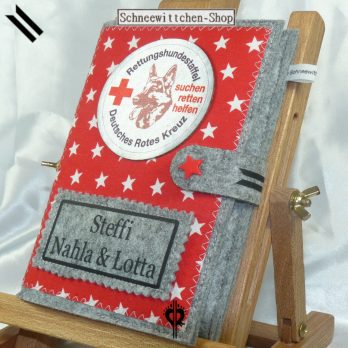 DRK Rettungshundestaffel XXL Hülle für das Dienstbuch und 3 EU-Heimtierausweise
