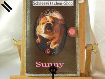 Englische Bulldogge Hundepass Hülle für den Impfpass mit Echtbild