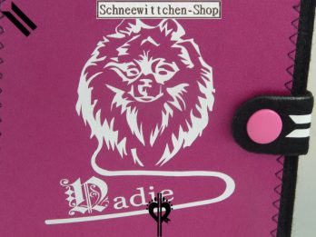 Hundepass Hülle Pomeranian ZÜCHTER EU-Heimtierausweise in Pink| Hundepasshüllen mit ihrem ZÜCHTER LOGO