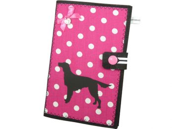 Irish Setter Hundepass Hülle für den Impfpass in pink