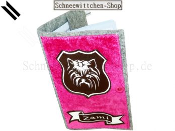 Yorkshire Terrier EU-Heimtierausweis Hundepasshülle | Tierpasshülle | Tierpersonalausweis | Zami | Leder