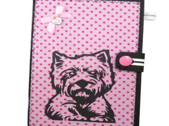 West Highland Terrier Hundepass Hülle aus Filz EU-Heimtierausweis für den Impfpass